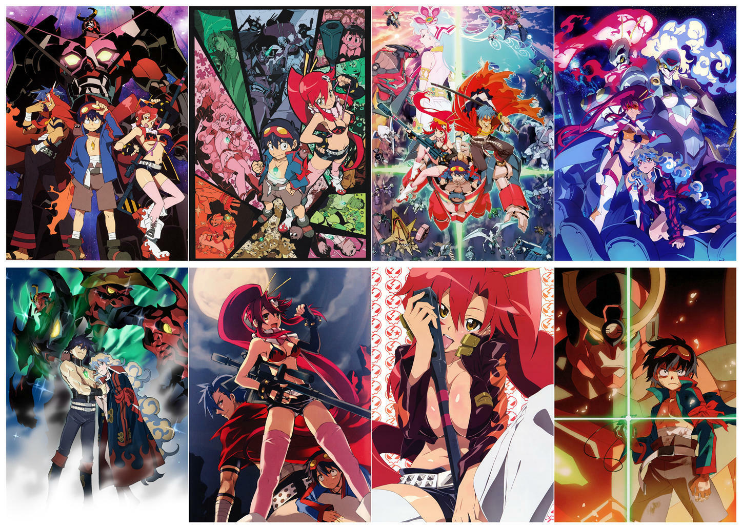 Tengen Toppa Gurren Lagann Polypropylene 8 pieces Posters wall poster art decore