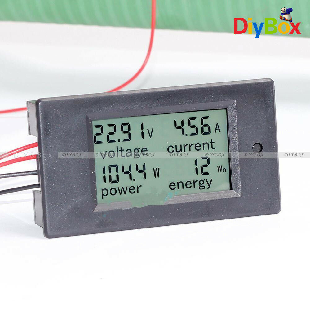 DC 20A 100V LCD Digital Volt Voltage Watt Current Power Meter Ammeter Voltmeter