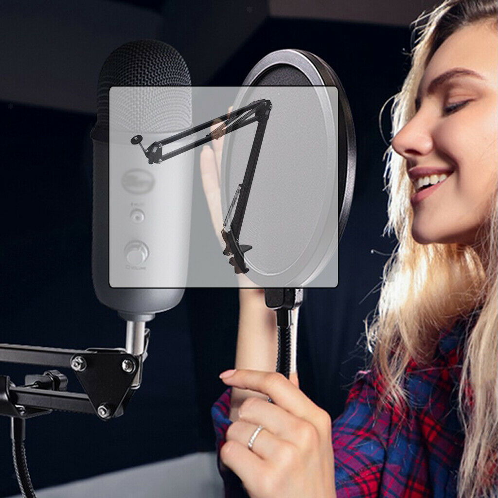 Heavy Duty Extendable Recording Microphone Holder Suspension Boom Scissor Arm
