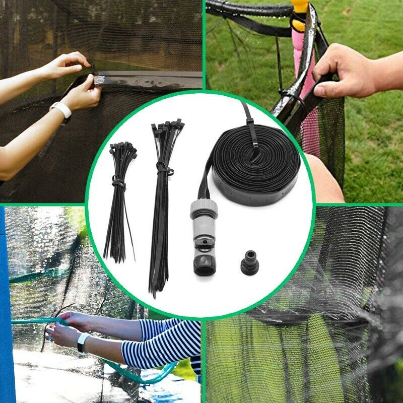 Trampoline Sprinkler 12M Outdoor Trampoline Water Sprinkler for Fun Summer WQ2X9