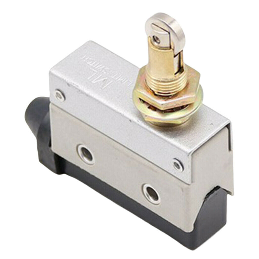 1pc Parallel Roller Plunger Limit Switch AC Self-reset Micro Switch Gray
