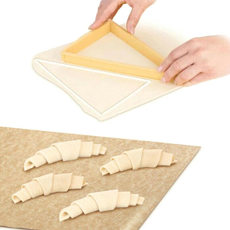 Plastic Croissant Cutters Bread Triangle Line Mold Kitchen Gadgets Access.l8