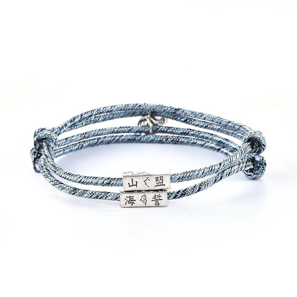 2Pcs Couple Rope Braided Distance Magnetic Friendship Bracelet Lover Jewelry