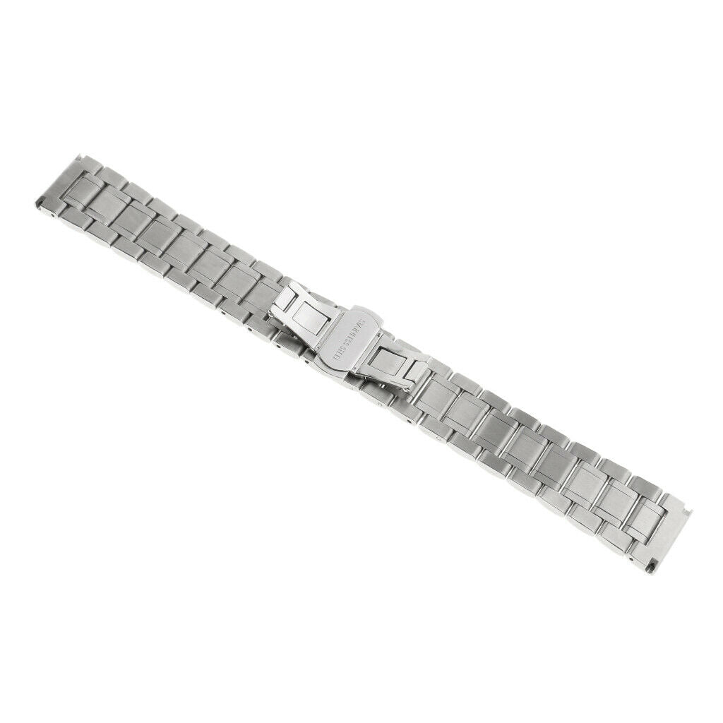 Butterfly Deployment Clasp Stainless Steel Watch Band Strap Bracelet  20mm