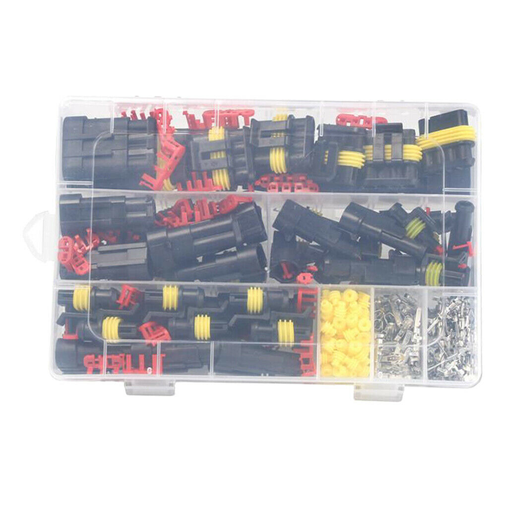 1/2/3/4 Pins Waterproof Connector Wire Terminal Connector Set for Automotive
