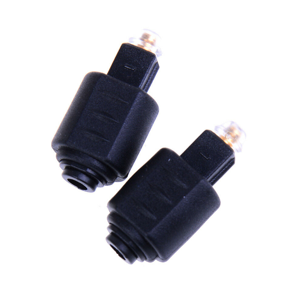 2Pcs optical audio adapter 3.5mm female jack plug to digital toslink mal.l8