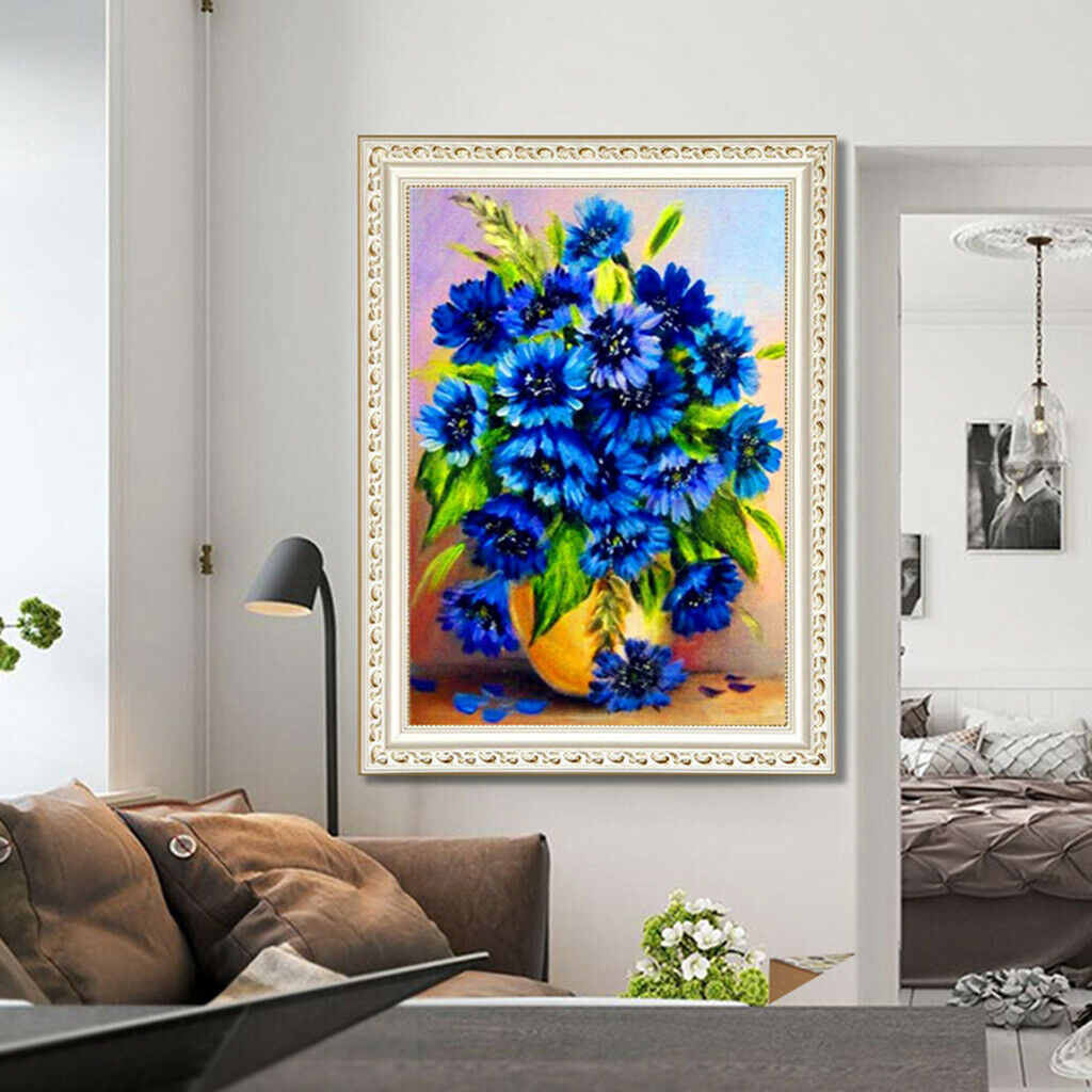 DIY Work 5D Diamond Painting Kit Needlework Rhinestone Cross Stitch Flower