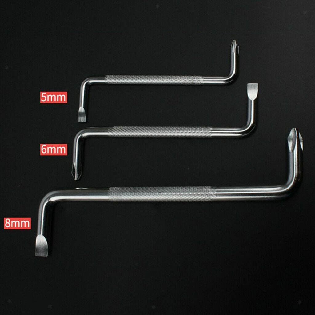 3pcs Steel Double Headed Z-type Short Shank Offset Screwdriver Repair Tools