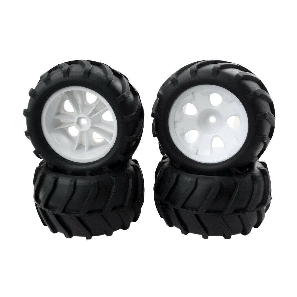 1/10 Black Rubber Tire Tyre 85mm 4x for   WPL FS Wltoys Racing Car