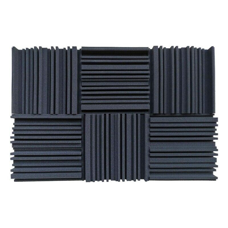 1X(6 Pcs Acoustic Studio Absorption Foam Panel Broadband Sound Absorber Peri3F6)