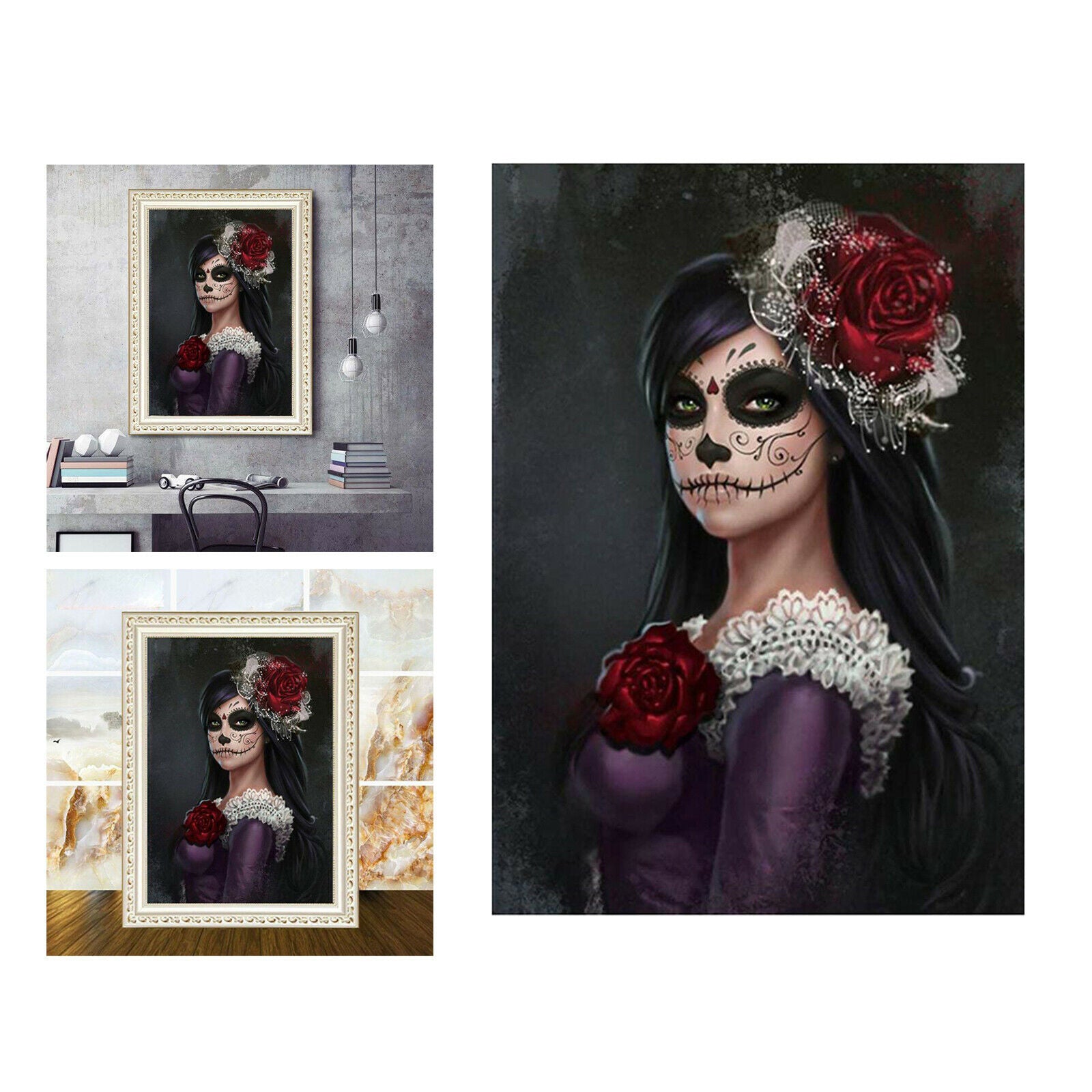 Witch DIY 5D Diamond Painting Kits Rhinestone Halloween Party Cross Stitch