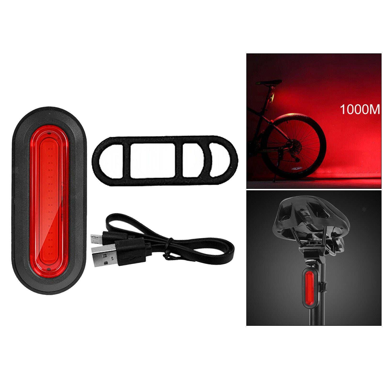 Bright Bicycle Taillights Bike Rear Lamp 6 Modes Lightweight Night Riding