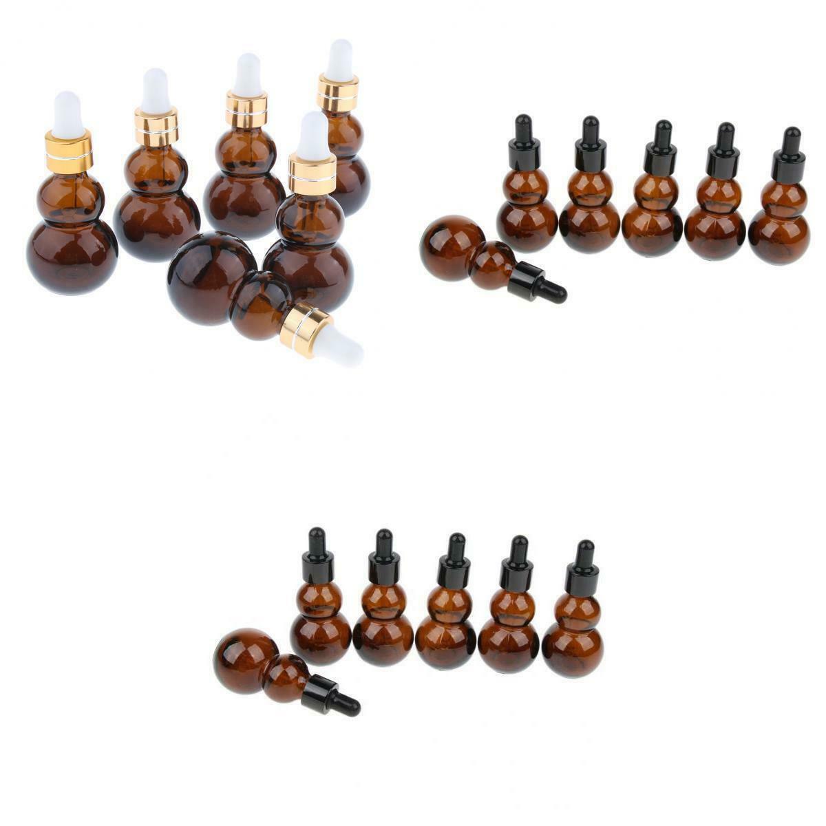 18 Pieces Gourd Glass Dropper Bottles For Essential Oil Makeup Liquid