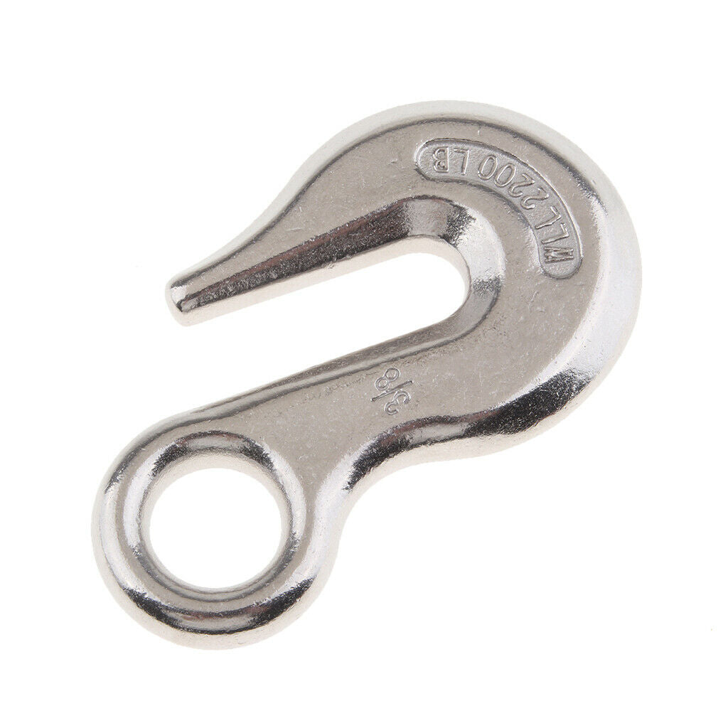 Eye   Hook   Stainless   Steel   3 / 8 "  for   Winch   Cable   Rope   ATV   UTV