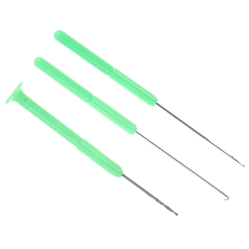 3Pcs/lot Fishing Rigs Needle Kit Bait Needle Set Hook Drill Boilie Stringer BDA