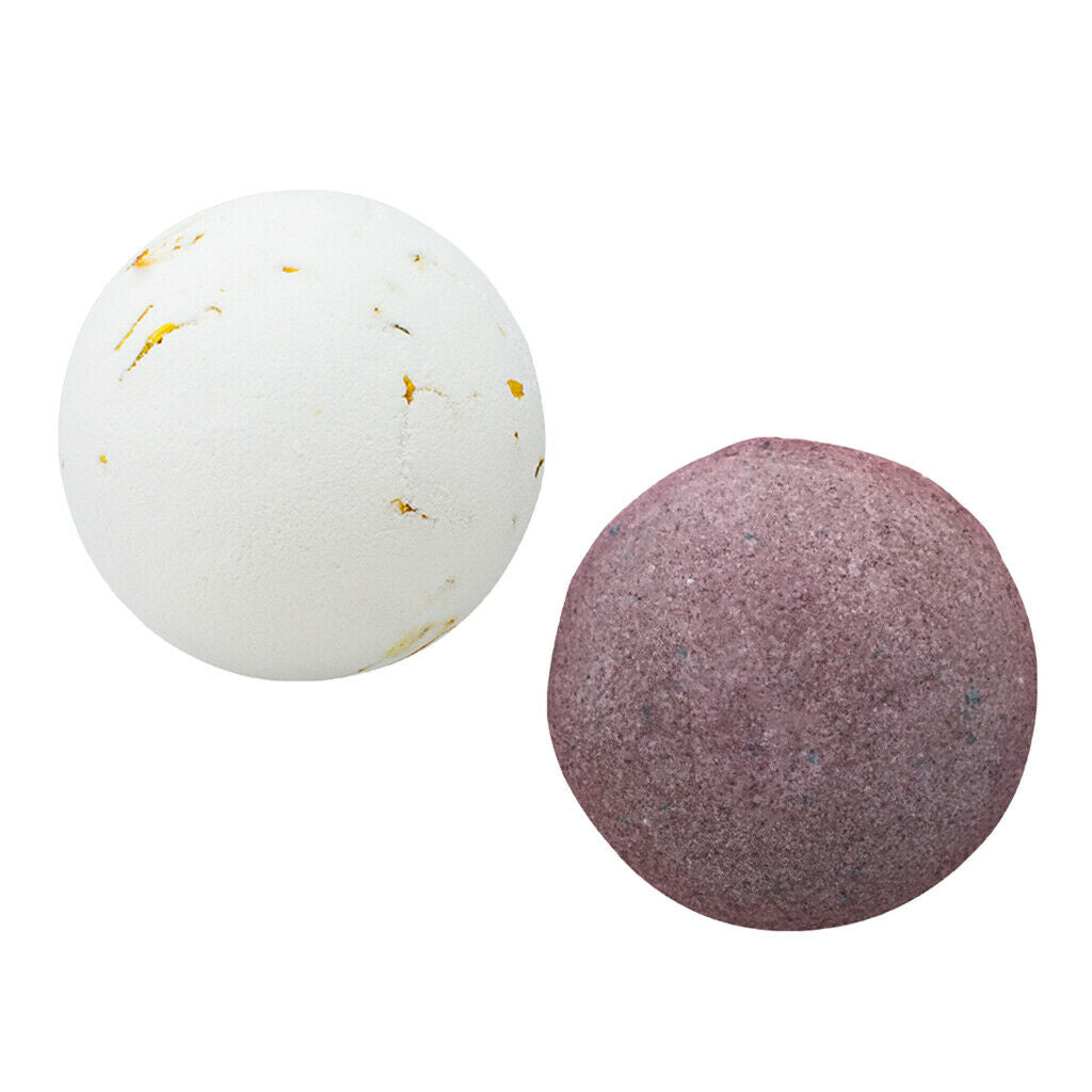 2Pcs Natural Essential Oils Bath Ball Scented Bath Salt for Bubble Spa Bath