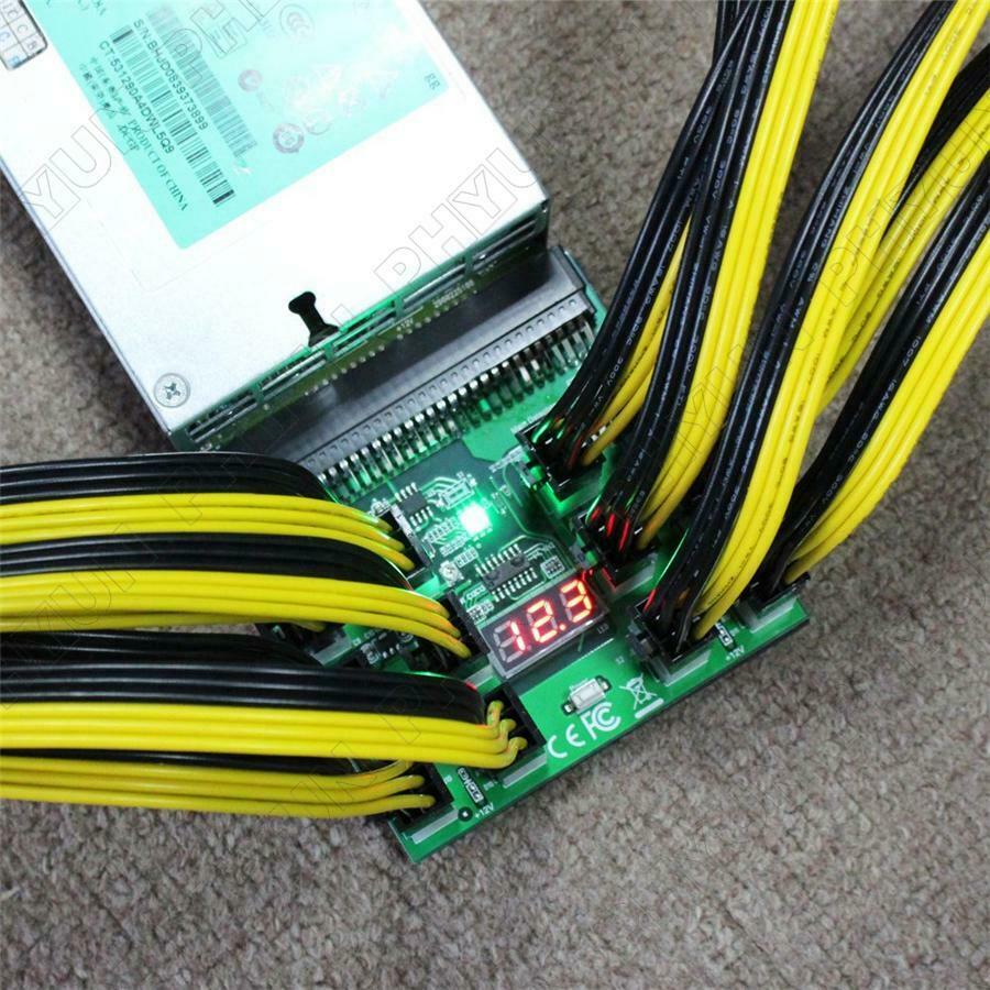 10Pcs 80cm 6 Pin to 8 Pin PCI-E Cable 18AWG For Ethereum Mining Breakout Board