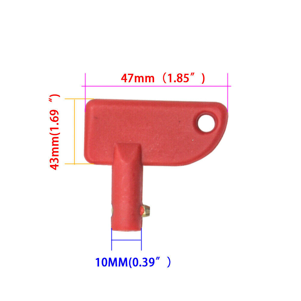2pcs Car Power Switch Key Replacement Spare Key Battery Cut Off Isolator Switch