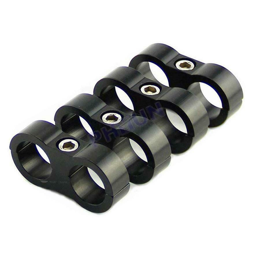 8Pcs AN-8 AN8 16MM 17MM Braided Hose Separator Clamp Fitting Adapter Bracket