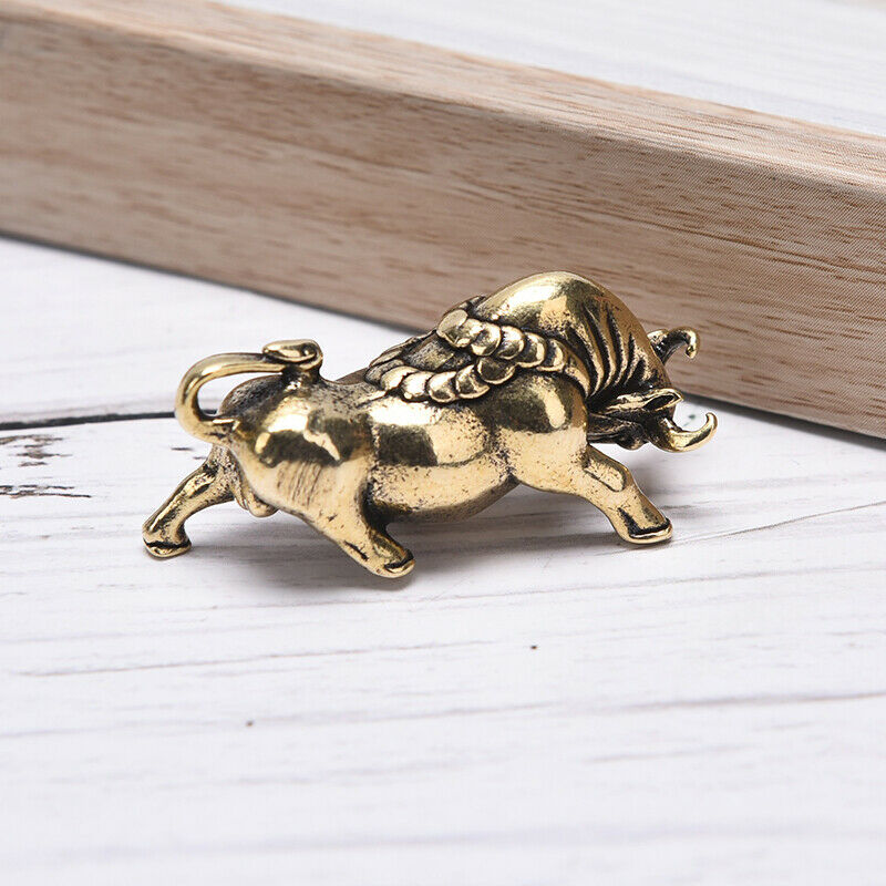 1Pc Retro Bull Statue Charms Pendant DIY Keychain Jewelry Sculpture Decor.l8