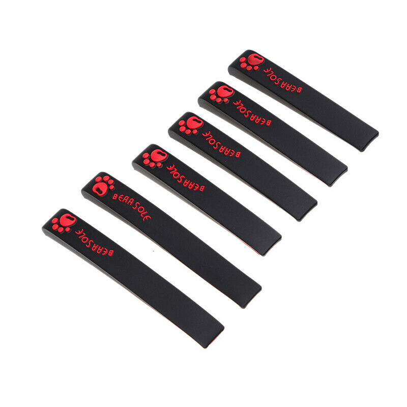 6X Black Car Door Edge Guards Trim Molding Protection Strip Scratch Protector