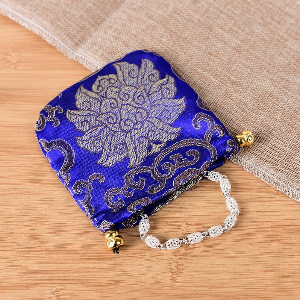 10x Chinese Handmade Mix Colors Silk Bag Coin Purse Gift Jewelry Bags Pouche SJ