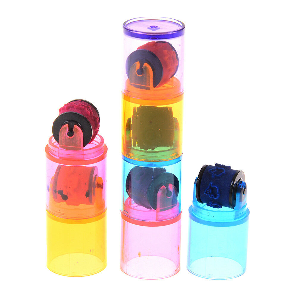 6 Pcs/set combination pens shape stamps sets inkpad stamp school supplycra.l8
