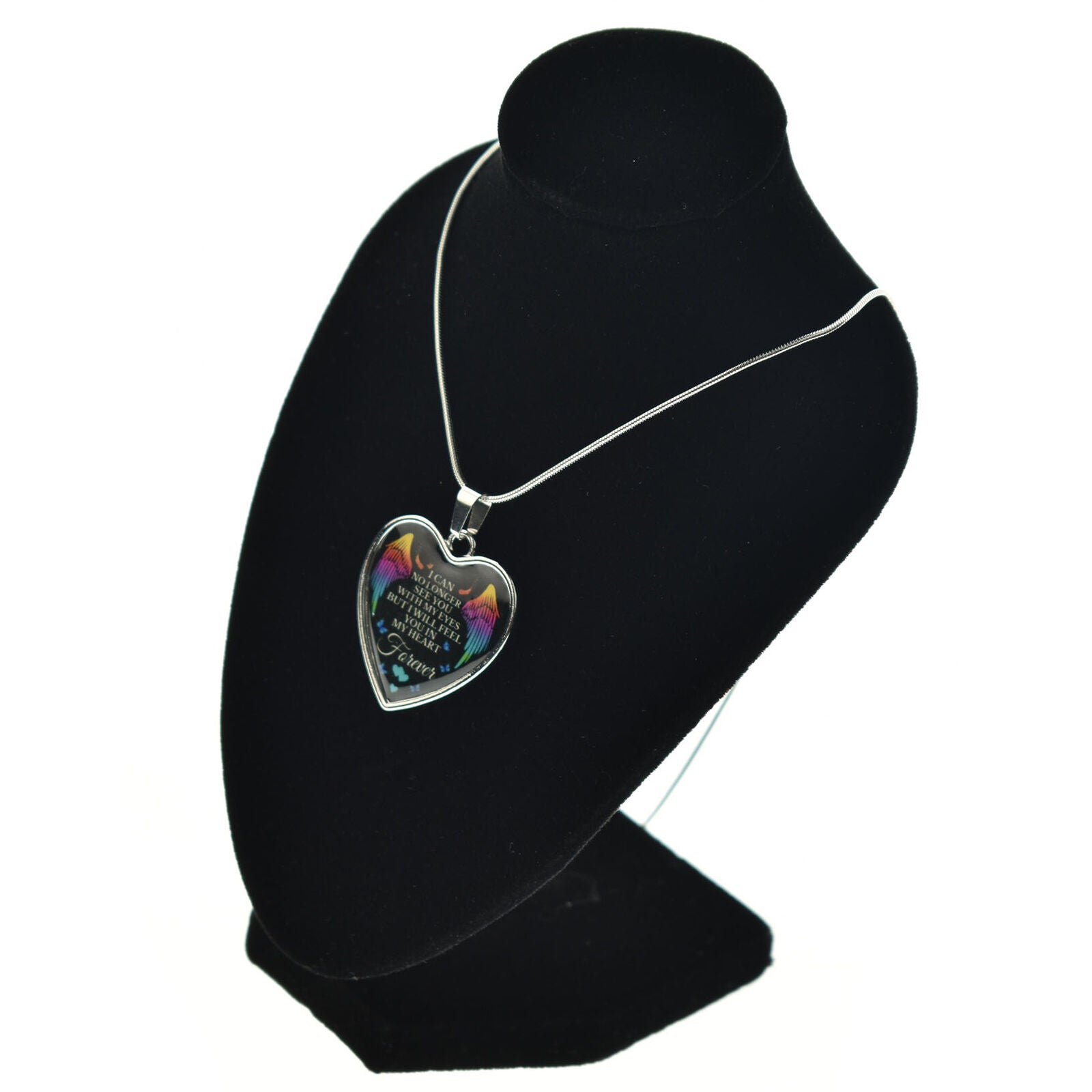 Memorial Necklace Butterfly Angel Wings In My Heart Forever