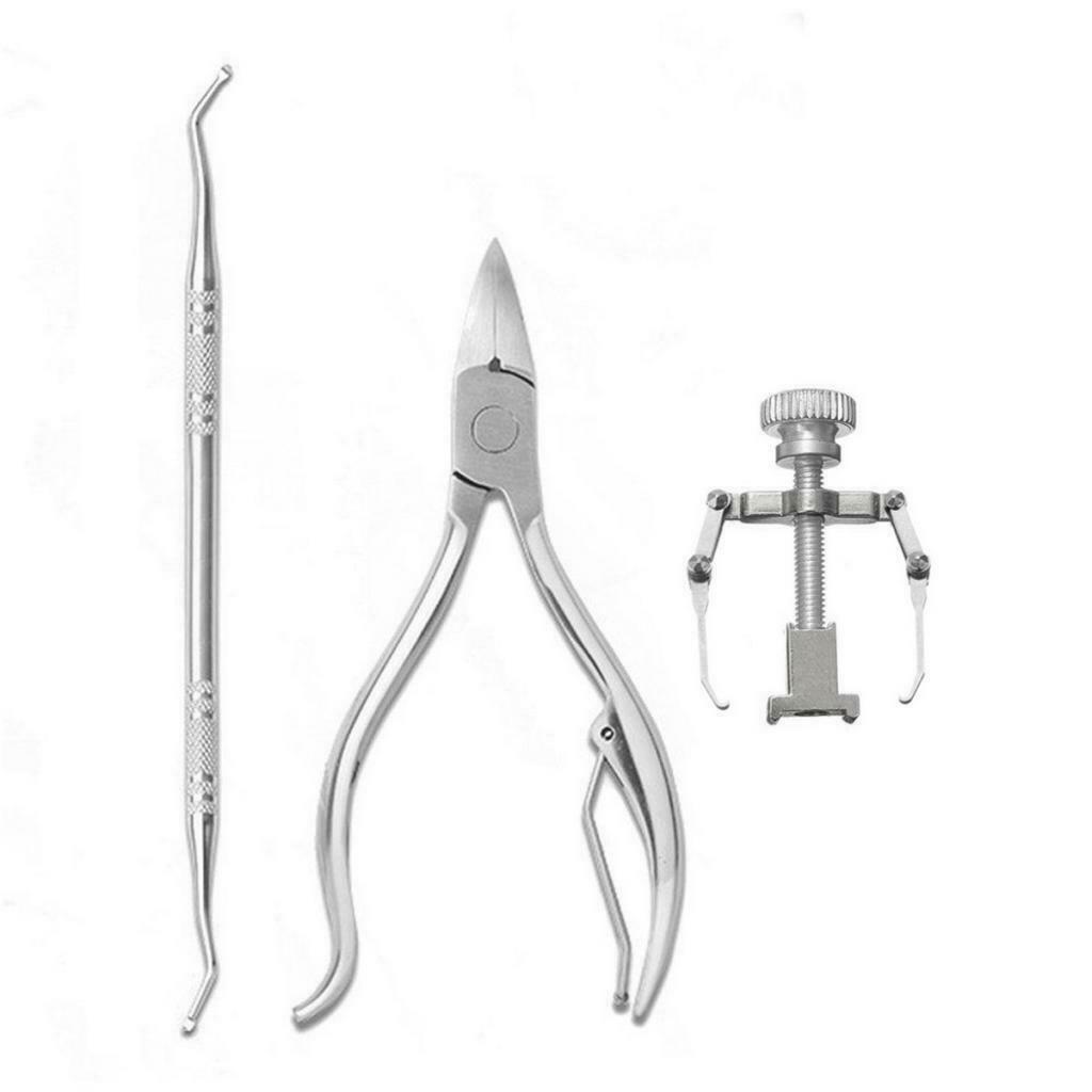 3pcs Ingrown Toe Nail Fixer Pedicure Toe Nail Correction Lifter Tool Set