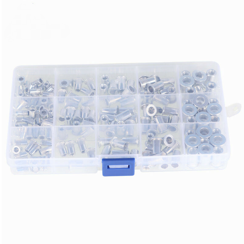 150Pcs Aluminum Flat Head Vertical Grain Rivet Nut Blind Rivet Nut Blind Rivet