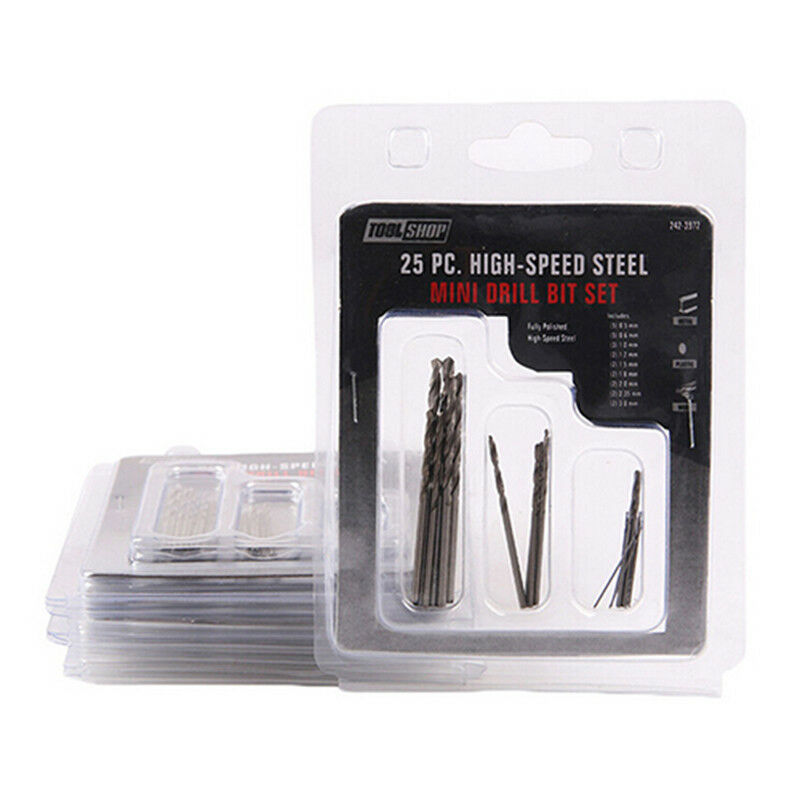 25 Micro Twist Drill Bits 0.5mm-3mm Straight Shank PCB Twist High Trend.l8