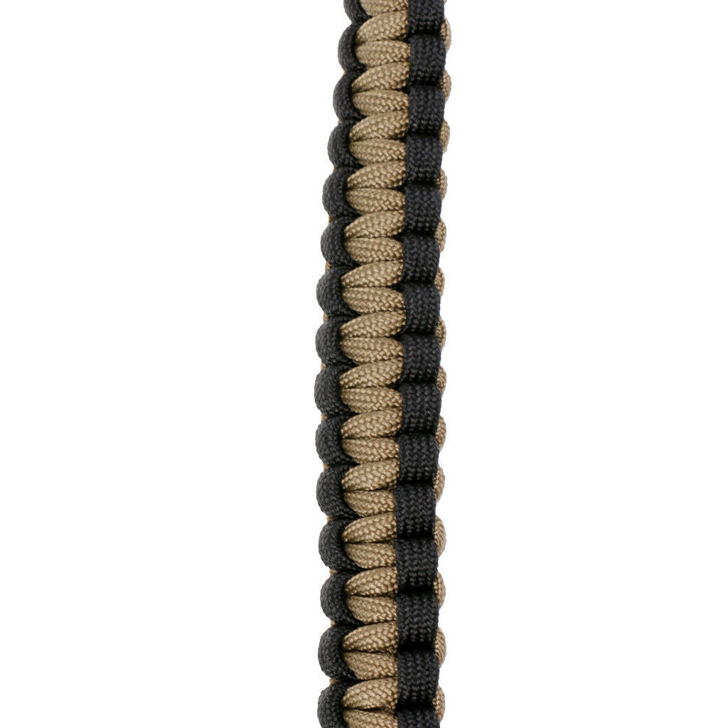 Archery Bow Wrist Sling Braided Paracord Strap w/ Leather for Compound Bow