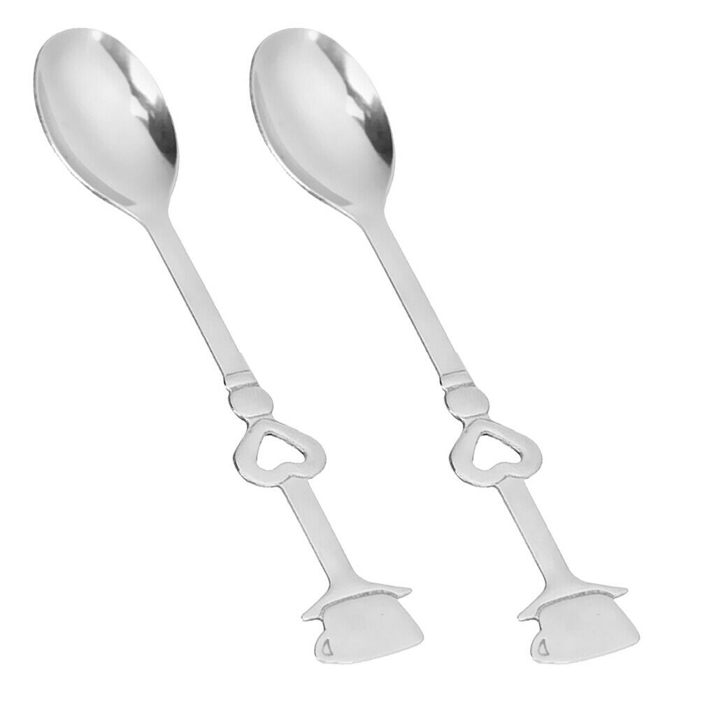 Stainless Steel Beverage Coffee Demitasse Spoon Stirrer - Silvery