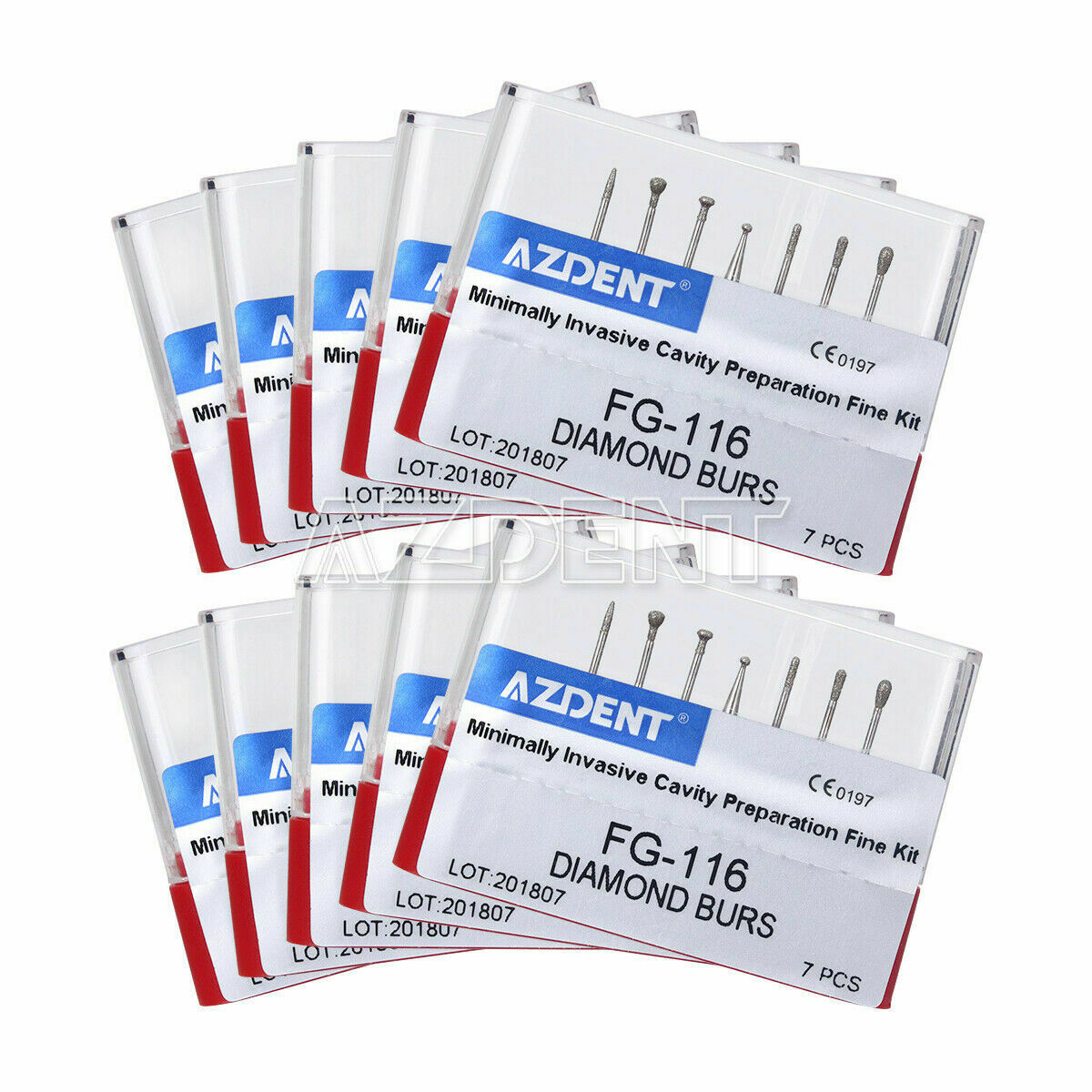 50 X Dental Diamond Burs FG-116 Minimally Invasive Cavity Preparation Fine Kit