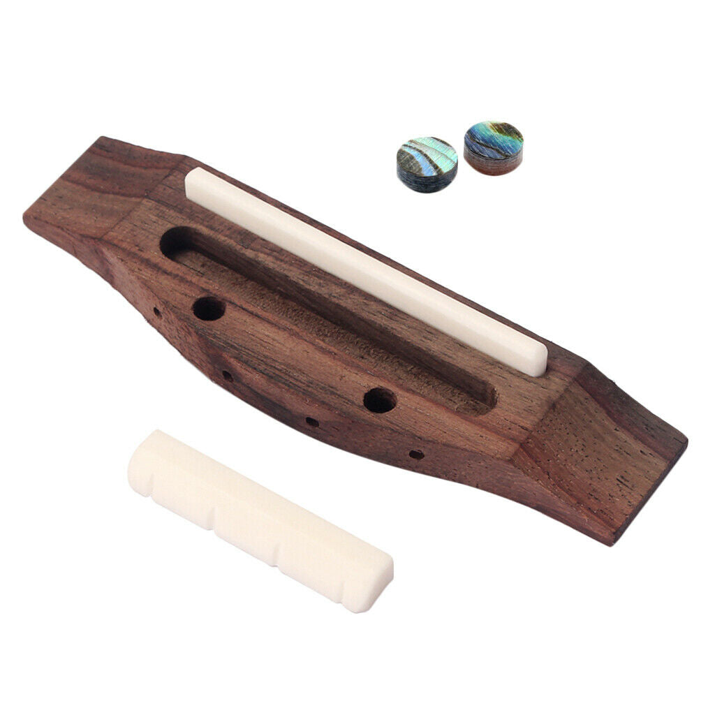 Ukulele Bridge Saddle Nut Instrument Replacement Parts Kit Luthier Tools