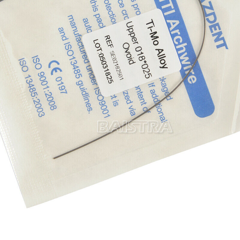 50X Orthodontic Dental TMA Beta Ti-Mo Alloy Rectangular Arch Wires 018*025 Upper