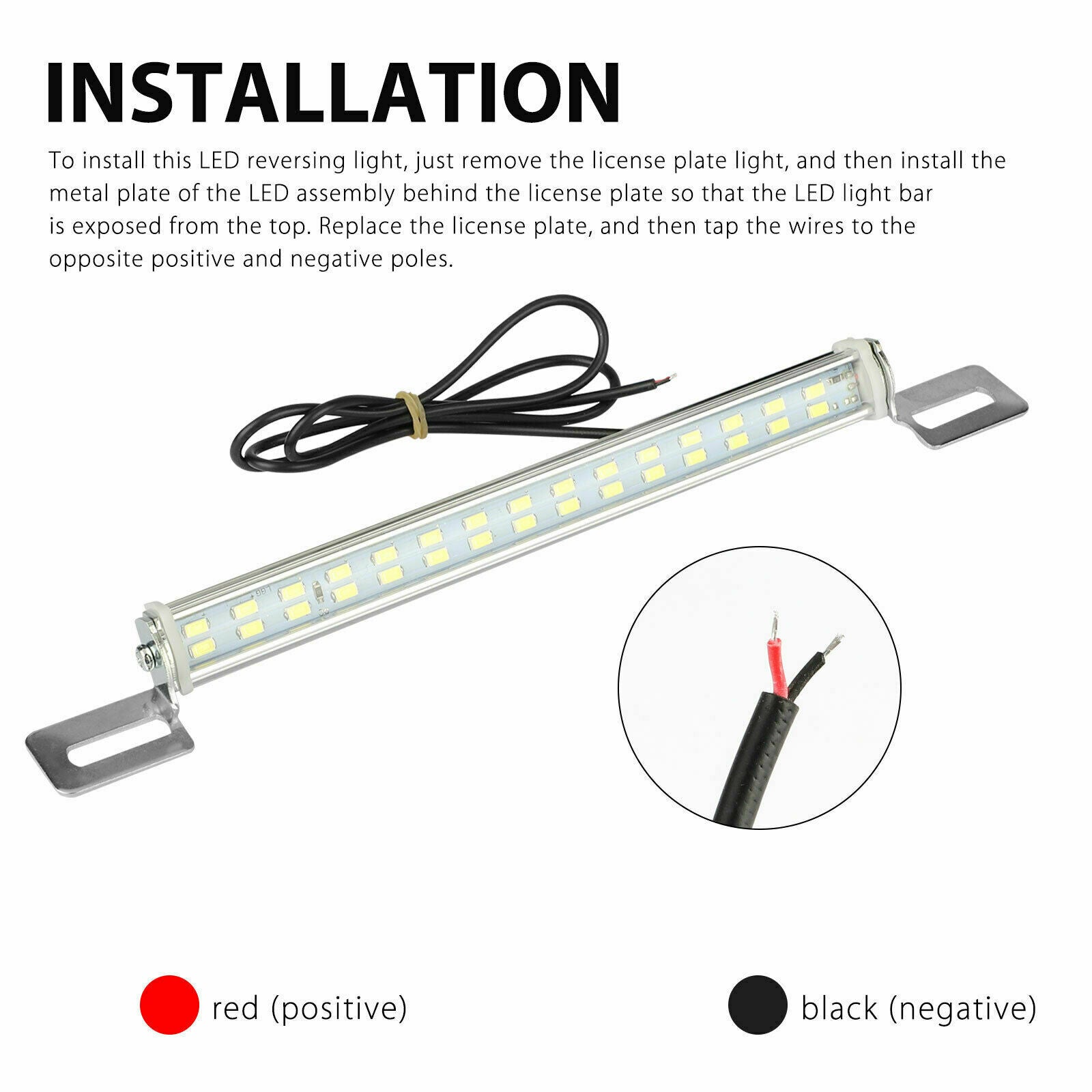 Super White 6000K 30-LED License Plate Back Up Light Car SUV Truck RV Universal