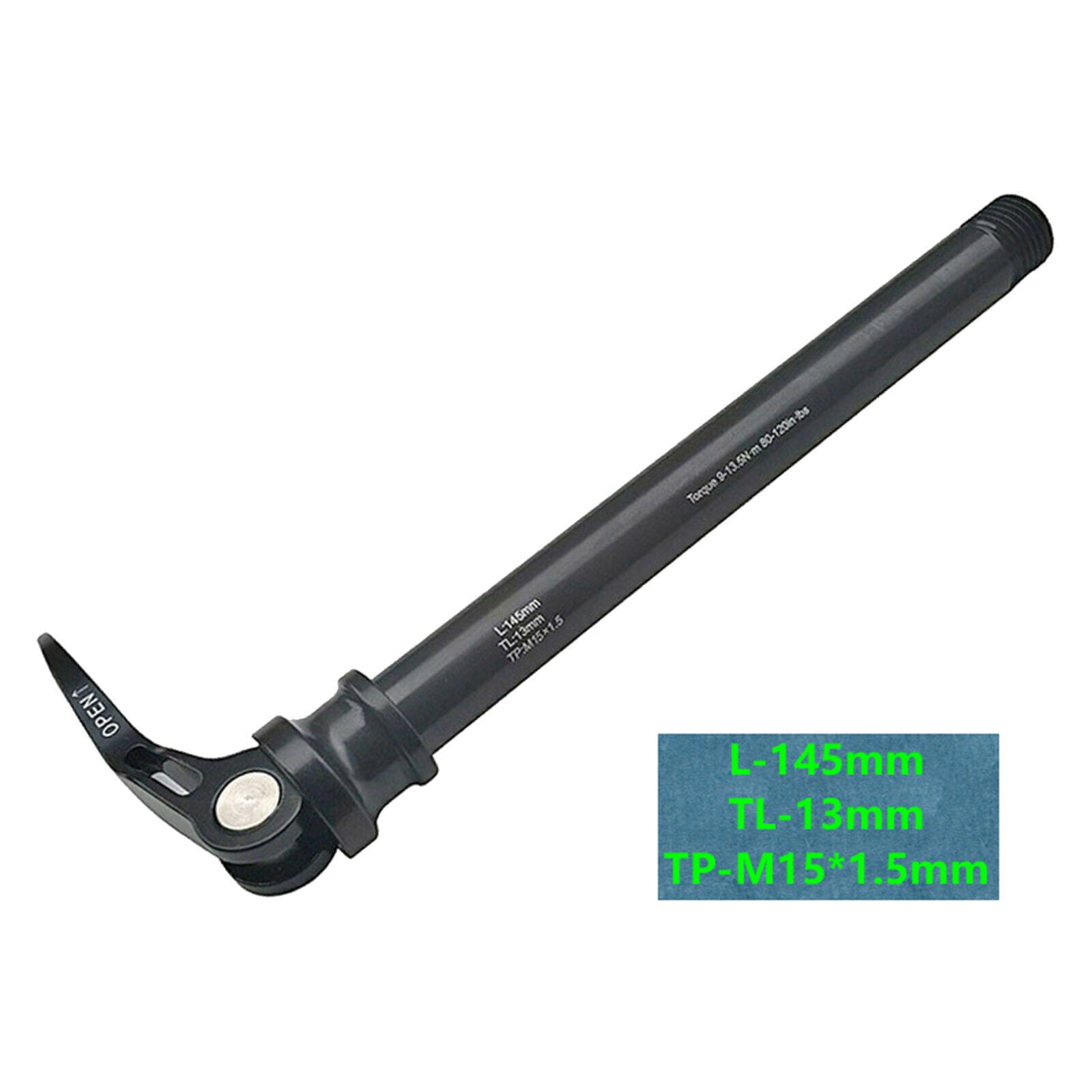 15x145mm Rear Quick Release Skewer Bike Bicycle Hub Axle Lever Wheel Black