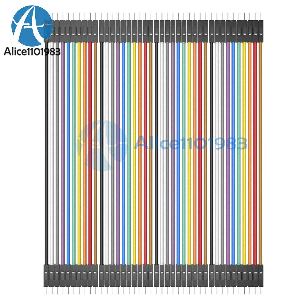 Durable 40pcs Dupont 10CM Male To Male Jumper Wire Ribbon Cable for Breadboard