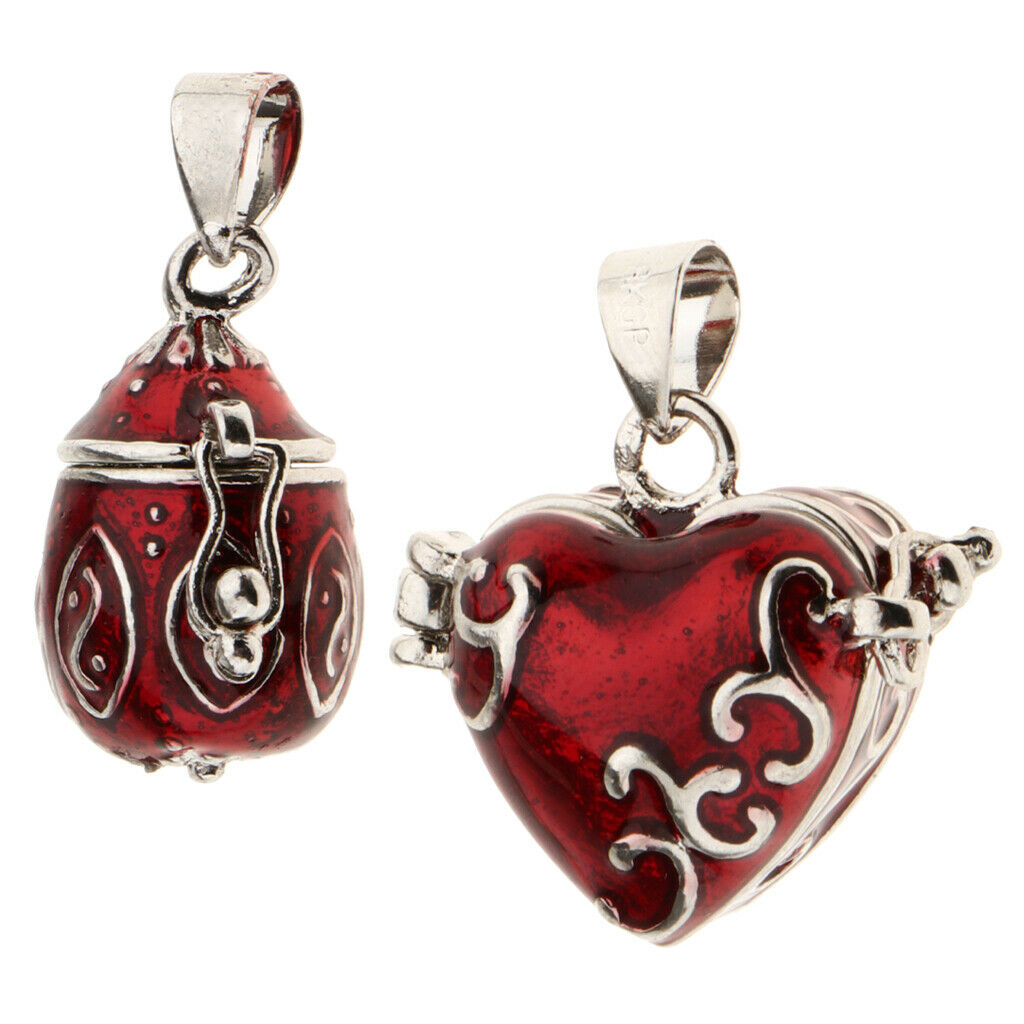 Blesiya 2pcs Openable Cremation Keepsake Urn Memorial Heart Waterdrop Pendant