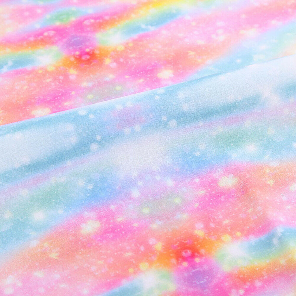 5Pcs Starry Sky Fabric Patchwork Clothing Sewing Bow-knot Handmade DIY Materials