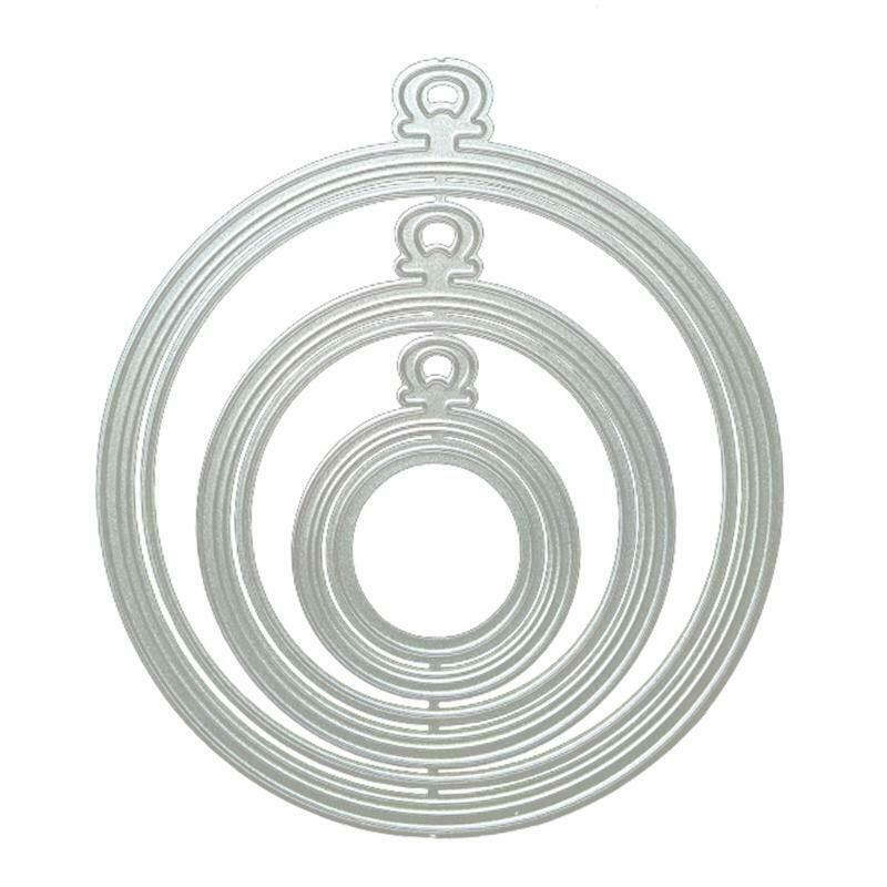 Round Photo Frame Metal Cutting Dies Stencil DIY Scrapbooking Album Paper Card