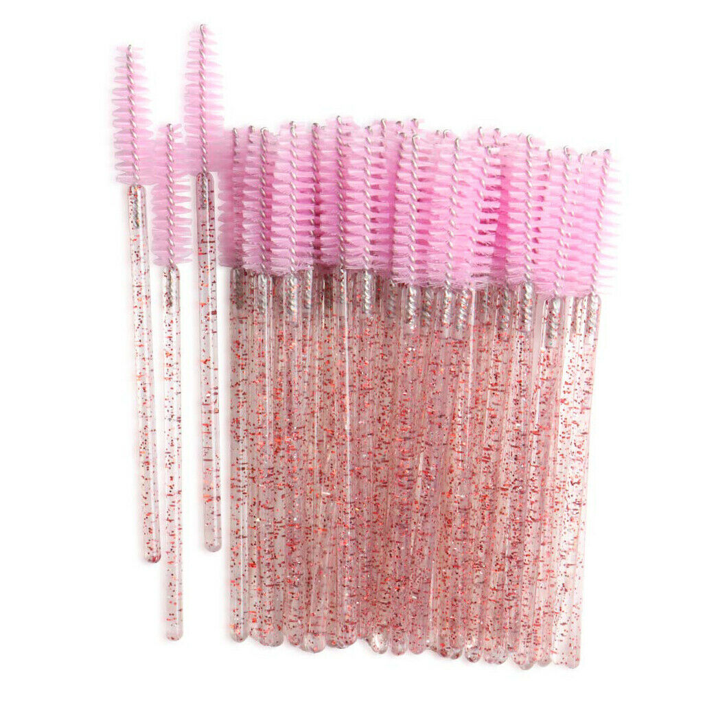 Lot 100 Eyelash Brushes Crystal Rod Eye Lash Extension Applicator Grafting Tool