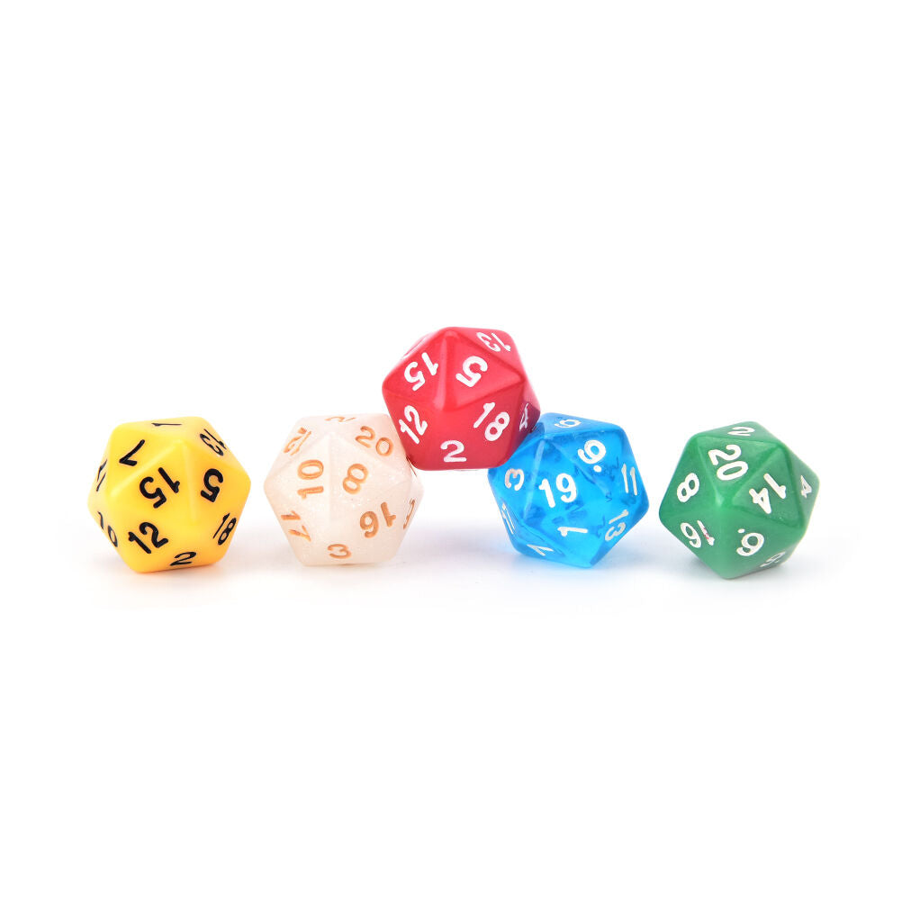 2Pcs D20 Gaming Dice Twenty Sided Die Number 1-20 for RPG Game XC