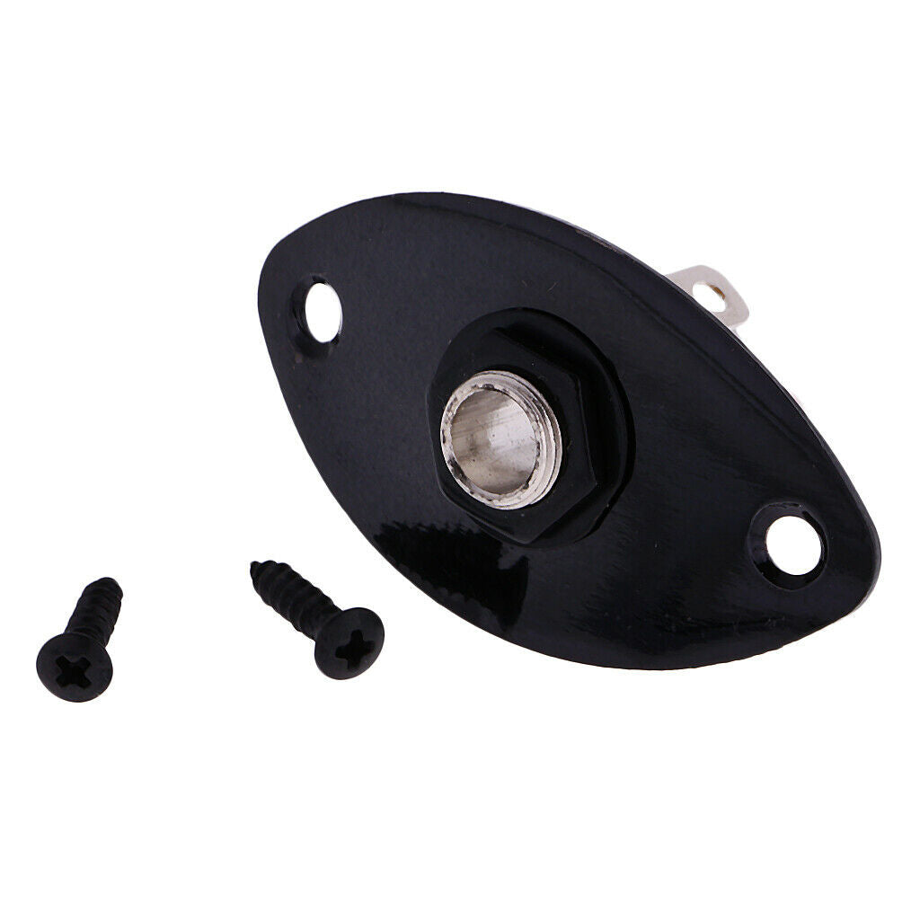 2 Pcs Input Oval Guitar Output Plug Equalizer Jack Output