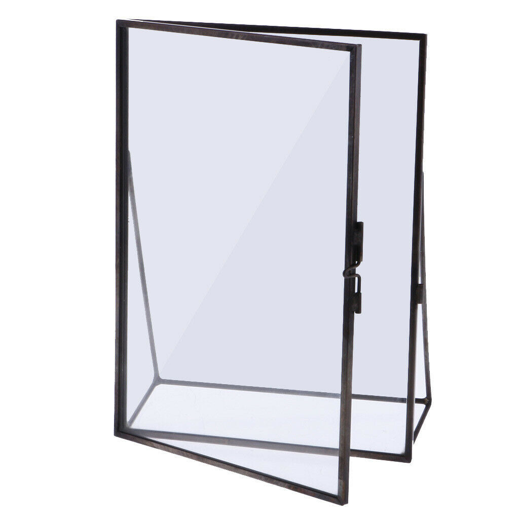 2x Black Plated Bronze Frame And Glass Facade Picture Frame Decorative Frame