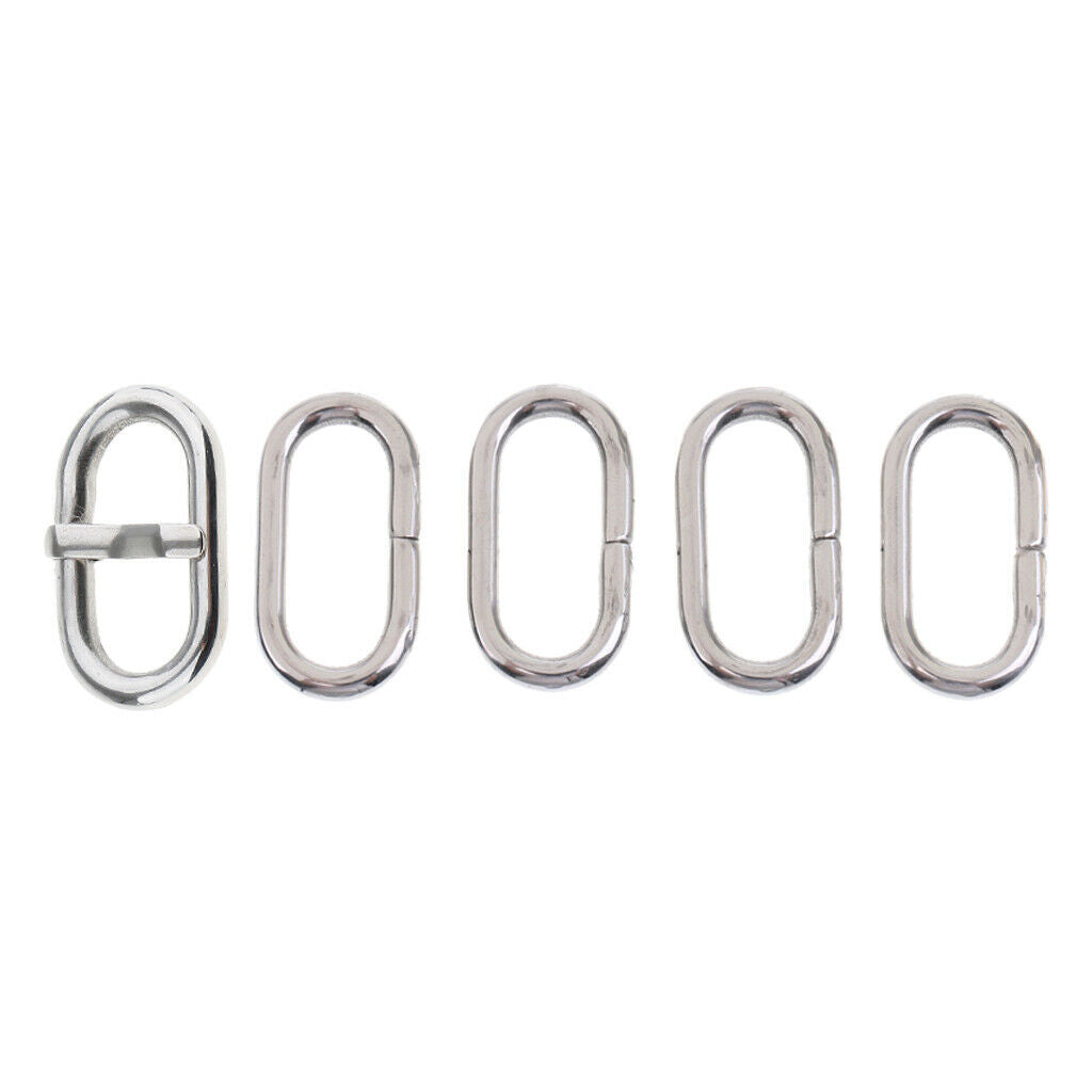 10 Pcs Stainless Steel Nylon Watch Band Retainer Loop Ring  20mm&22mm