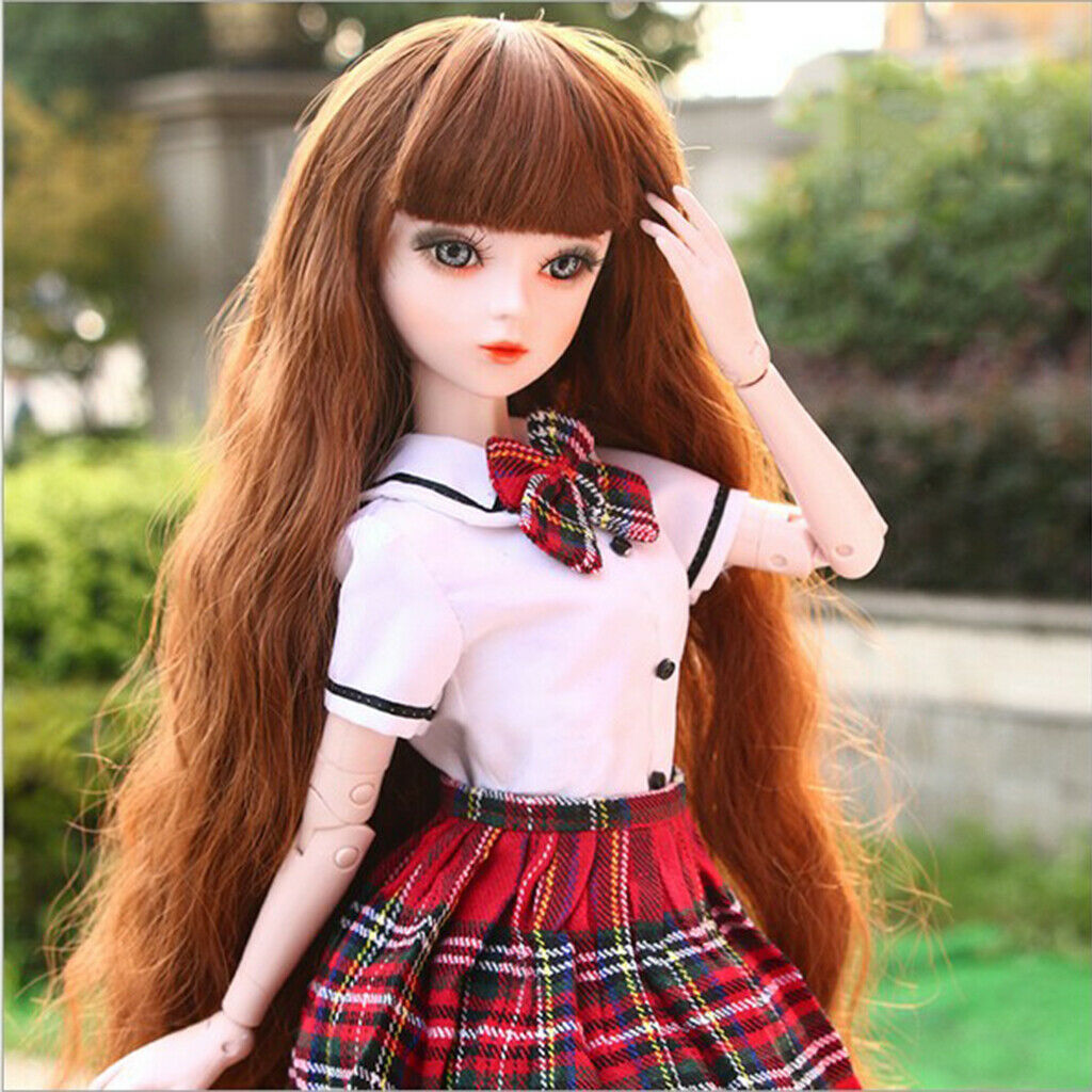 Lovely T Shirt Plaid Skirt Party Clothes Set for 1/3  Sd