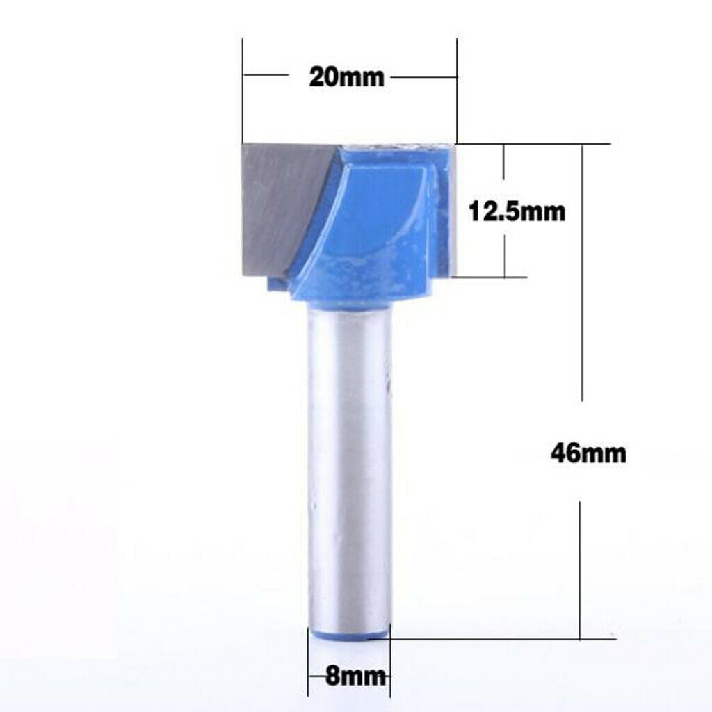 8mm x 20mm CNC Router Bit Tungsten Carbide End Mill Cutter Bit - 8mm Shank