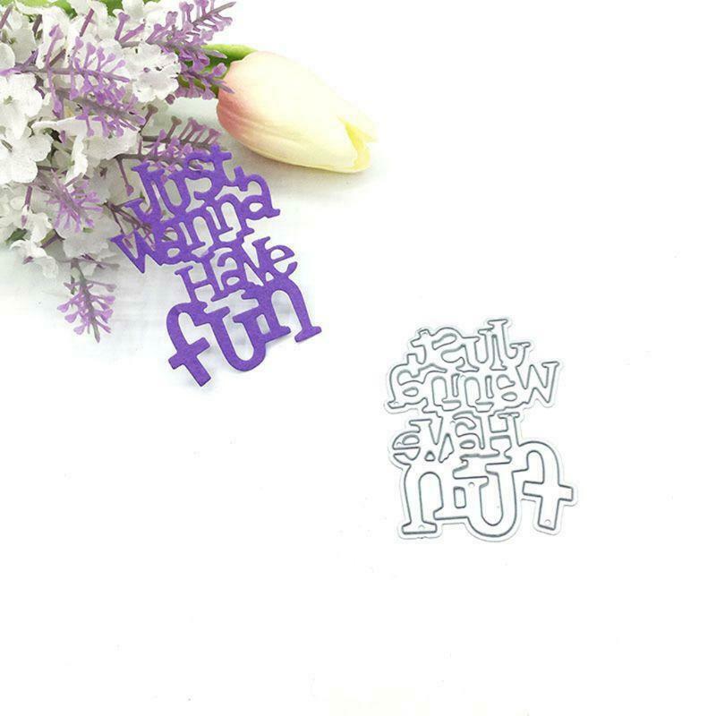Funny Words Metal Cutting Dies Stencil DIY Scrapbook Photo Album Paper Card